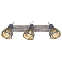 Luminosa Lighting Luminosa Mori Ceiling Spotlight Bar Antique White Whitewashed 3X E27 - thumbnail 4