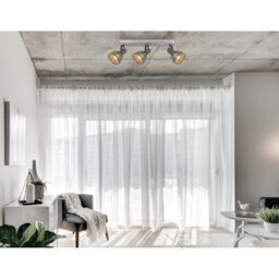 Luminosa Lighting Luminosa Mori Ceiling Spotlight Bar Antique White Whitewashed 3X E27 - thumbnail 6