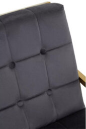 Orsina Grey Velvet Arm Chair, Comfortable Armchair With Button Tufting, Velvet Upholstery Lounge Chair For Home - thumbnail 9