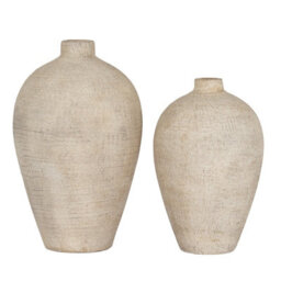 Hill Interiors Morrow Tall Vase Cream (35Cm X 21Cm X 21Cm) - thumbnail 4