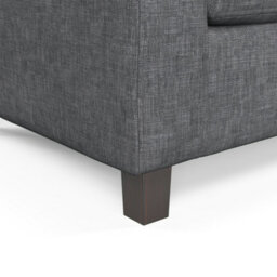 Furnishings For Less UK York Grey Turin Fabric  Boxed Arm Sofa Suite 3 + 2 Sofas - thumbnail 6