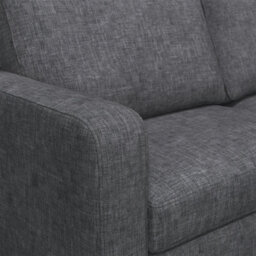 Furnishings For Less UK York Grey Turin Fabric  Boxed Arm Sofa Suite 3 + 2 Sofas - thumbnail 5