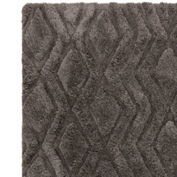 Charcoal Modern Shaggy Geometric Easy To Clean Living Room And Bedroom-200 X 290Cm - thumbnail 3