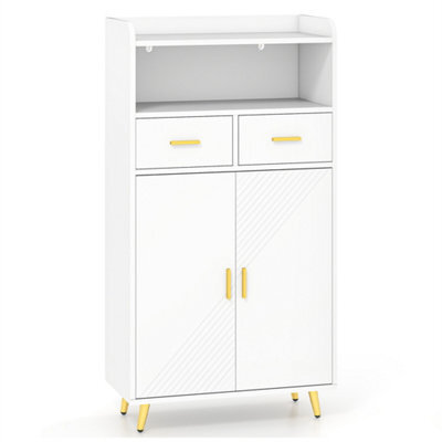 2 Door Buffet Sideboard Kitchen Storage Cabinet With 2 Doors White - image 1