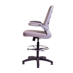 Merlin Draughtsman Chair With Grey Fabric Seat - thumbnail 3