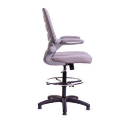 Merlin Draughtsman Chair With Grey Fabric Seat - thumbnail 2