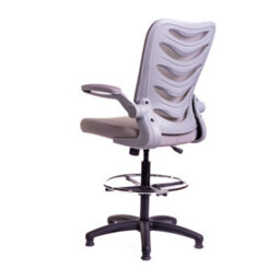 Merlin Draughtsman Chair With Grey Fabric Seat - thumbnail 5