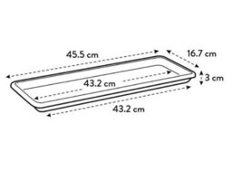 Elho Barcelona Trough Saucer 50 - Saucer For Balcony & Outdoor - 45.0 X H 2.8 Cm - Anthracite - thumbnail 3