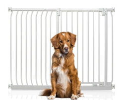 Bettacare Extra Tall Elite Dog Gate, 134Cm - 143Cm, Matt White, Extra Tall 96.8Cm In Height, Pressure Fit Pet Gate - thumbnail 1