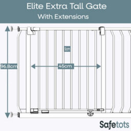 Bettacare Extra Tall Elite Dog Gate, 134Cm - 143Cm, Matt White, Extra Tall 96.8Cm In Height, Pressure Fit Pet Gate - thumbnail 3