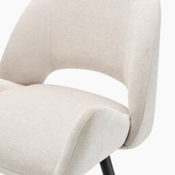 Furniturebox Uk 2X Layla Cream Fabric Bar Chairs - thumbnail 6