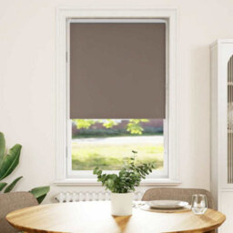 Berkfield Roller Blind Blackout Coffee 85X150 Cm Fabric Width 80.7 Cm Polyester - thumbnail 1
