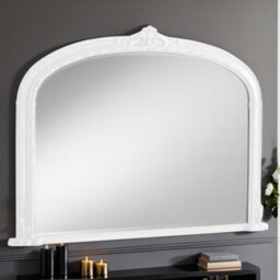 Yearn Overmantle Mirror Arched 127(W) X 89Cm(H) White Victorian Mirror