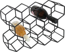 Divchi Wine Rack Bottle Holder No Need Assembly Modern Metal Wire Wine Storage For Countertop Table Top Coffee Bar Kitchen