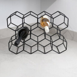 Divchi Wine Rack Bottle Holder No Need Assembly Modern Metal Wire Wine Storage For Countertop Table Top Coffee Bar Kitchen - thumbnail 2