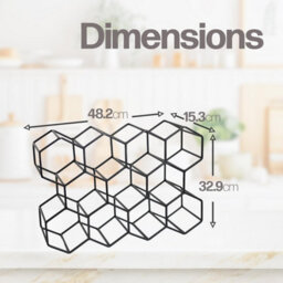 Divchi Wine Rack Bottle Holder No Need Assembly Modern Metal Wire Wine Storage For Countertop Table Top Coffee Bar Kitchen - thumbnail 3