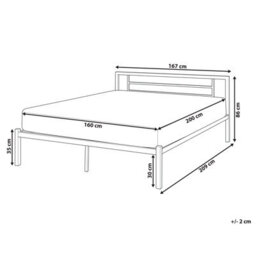 Beliani Bed Metal Cusset 160 X 200 Cm (Eu King Size) Black - thumbnail 3
