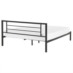 Beliani Bed Metal Cusset 160 X 200 Cm (Eu King Size) Black - thumbnail 6