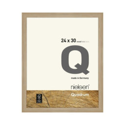 Nielsen Quadrum 24 X 30Cm Oak Wooden Picture Frame With Float Glass And Push/turn Clips