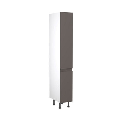 Kitchen Kit Larder Tall Unit 300mm W/ J-Pull Cabinet Door - Ultra Matt Graphite - image 1