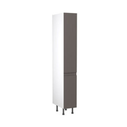Kitchen Kit Larder Tall Unit 300mm W/ J-Pull Cabinet Door - Ultra Matt Graphite