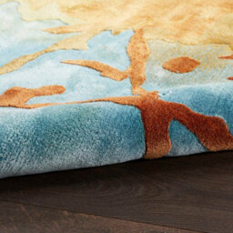Gold Multicolor Wool Abstract ,luxurious Modern Optical/ (3D) Rug For Living Room And Bedroom-236Cm X 297Cm - thumbnail 6