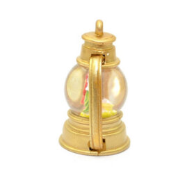 Shatchi Small Christmas Decoration Snow Globe With Merry, Joseph And Jesus In Gold Lantern - thumbnail 8