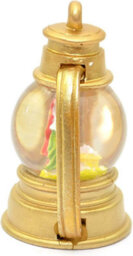 Shatchi Small Christmas Decoration Snow Globe With Merry, Joseph And Jesus In Gold Lantern - thumbnail 2
