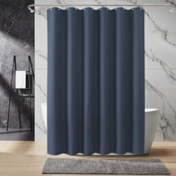 INHOUSOLU HOME DÉCOR Inhousolu Home Decor Luxury Fabric Shower Curtain Heavy Duty Waffle Weave 230 Gsm Water Repellent Machine Washable - thumbnail 7
