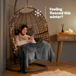 Livivo Single Fleece Blanket - Urban Chic - thumbnail 2