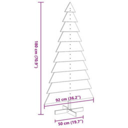 Berkfield Versatile Wooden Christmas Tree For Decoration White 180 Cm Solid Wood Pine - thumbnail 8