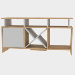 Decorotika Auburn Tv Stand Tv Unit For Tv's Up To 47 Inch Oak And White - thumbnail 4