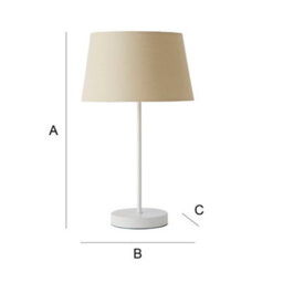 Valuelights Charles White Table Lamp With Beige Tapered Shade - thumbnail 8
