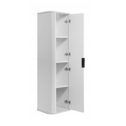 Heze Furniture Elegance Glamour Style Tall Bathroom Cabinet In White - thumbnail 4