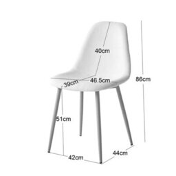 Nordlys Set Of 4 Metal And Beige Velvet Dining Chairs Vintage Style Dining Room - thumbnail 6