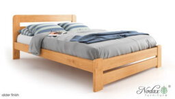 Nodax Super King Bed Frame, F1, Solid Pine Wood, Easy Assembly, Sturdy Slats & Extra Support Legs, 6Ft, Alder Finish - thumbnail 2