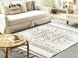 Beliani Rug Khouribga Off-White 160 X 230 Cm Cotton - thumbnail 2