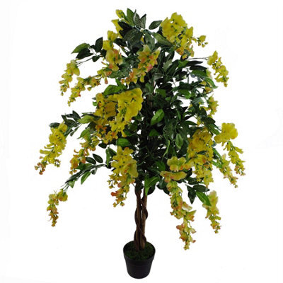 Leaf 120Cm Artificial Yellow Wisteria Tree - image 1