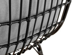 Furniturebox Black Rattan Resin Rattan For Outdoors & Thick Cushions - Garden Egg Chair & Patio Chair - thumbnail 8