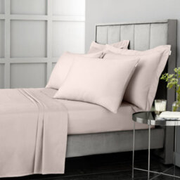 Bianca Fine Linens Bedroom Luxury 400 Thread Count Cotton Sateen Flat Sheet Blush Pink - thumbnail 2