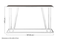 Premier Housewares Interiors By Premier Sturdy Console Table With Black Glass Top, Durable Storage Console Table, Elegant Console Table For Hallway - thumbnail 4