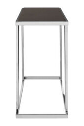 Premier Housewares Interiors By Premier Sturdy Console Table With Black Glass Top, Durable Storage Console Table, Elegant Console Table For Hallway - thumbnail 2