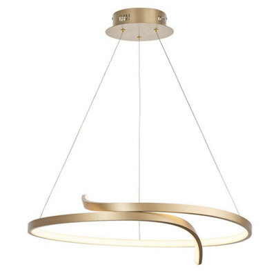 Luminosa Lighting Luminosa Rafe Led Ceiling Pendant Matt Brushed Gold & White Silicone - image 1