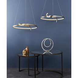 Luminosa Lighting Luminosa Rafe Led Ceiling Pendant Matt Brushed Gold & White Silicone - thumbnail 2