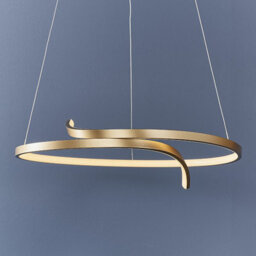 Luminosa Lighting Luminosa Rafe Led Ceiling Pendant Matt Brushed Gold & White Silicone - thumbnail 3