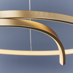 Luminosa Lighting Luminosa Rafe Led Ceiling Pendant Matt Brushed Gold & White Silicone - thumbnail 4