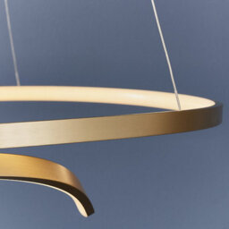 Luminosa Lighting Luminosa Rafe Led Ceiling Pendant Matt Brushed Gold & White Silicone - thumbnail 5