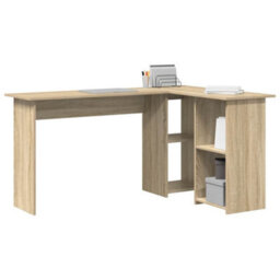 Walplus Desk With Shelf Sonoma Oak 142 X 102 X 73 Cm Engineered Wood - thumbnail 3