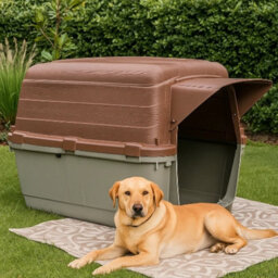 Urbn-Living Large Plastic Dog Kennel Outdoor Pet House Garden Shelter Weatherproof - Large - thumbnail 5