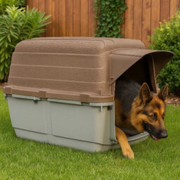 Urbn-Living Large Plastic Dog Kennel Outdoor Pet House Garden Shelter Weatherproof - Large - thumbnail 2